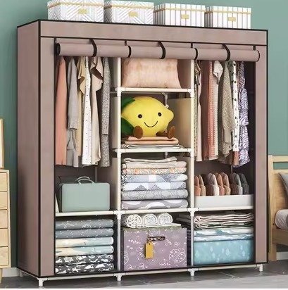 💟Armario de torre de almacenamiento de Metal grande simplificado, tocador para muebles de sala de estar, armario plegable, armario de dormitorio