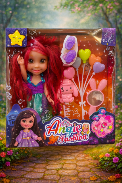 👾MUÑECA ANGIE FASHION PRINCESA DE CORAZONES CON ACCESORIOS