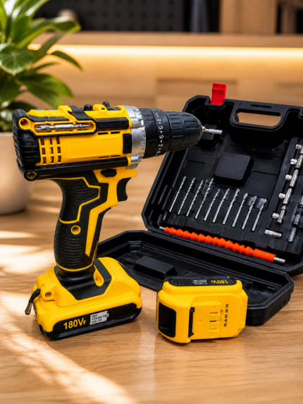 👾TALADRO INALAMBRICO PROFESIONAL 180V + KIT COMPLETO