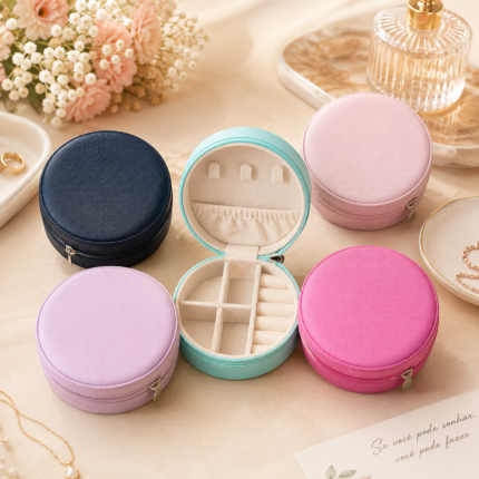 👾MINI JOYERO PORTATIL REDONDA